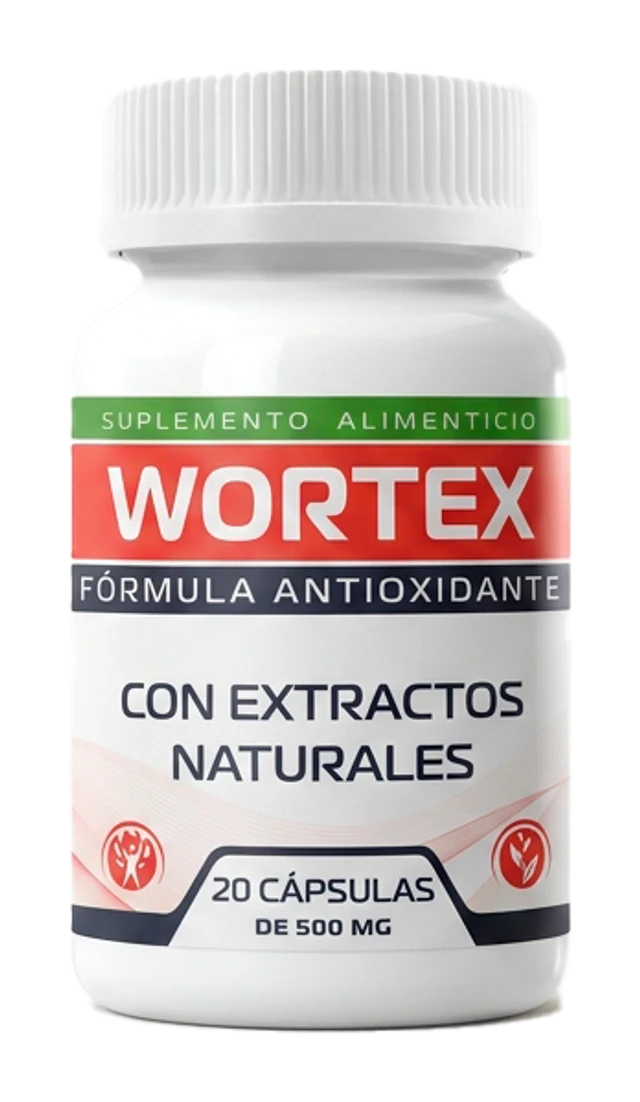 Wortex cápsulas antiparasitarias naturales, frasco de 20 cápsulas de 500 mg